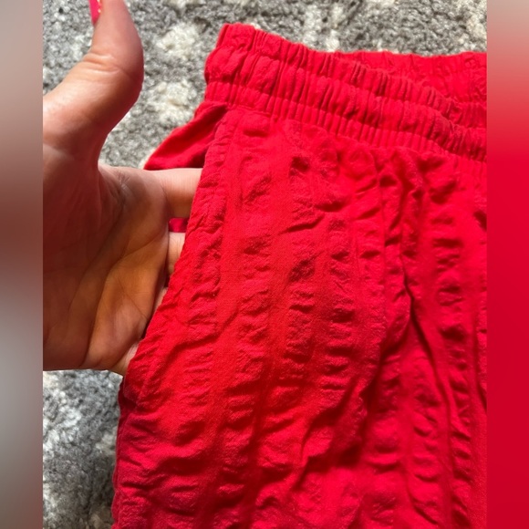 100% cotton Woman Within Vibrant Red Textured Pants size 20W (SKU P203) - Picture 2 of 11